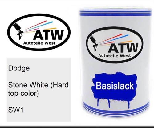Dodge, Stone White (Hard top color), SW1: 500ml Lackdose, von ATW Autoteile West.